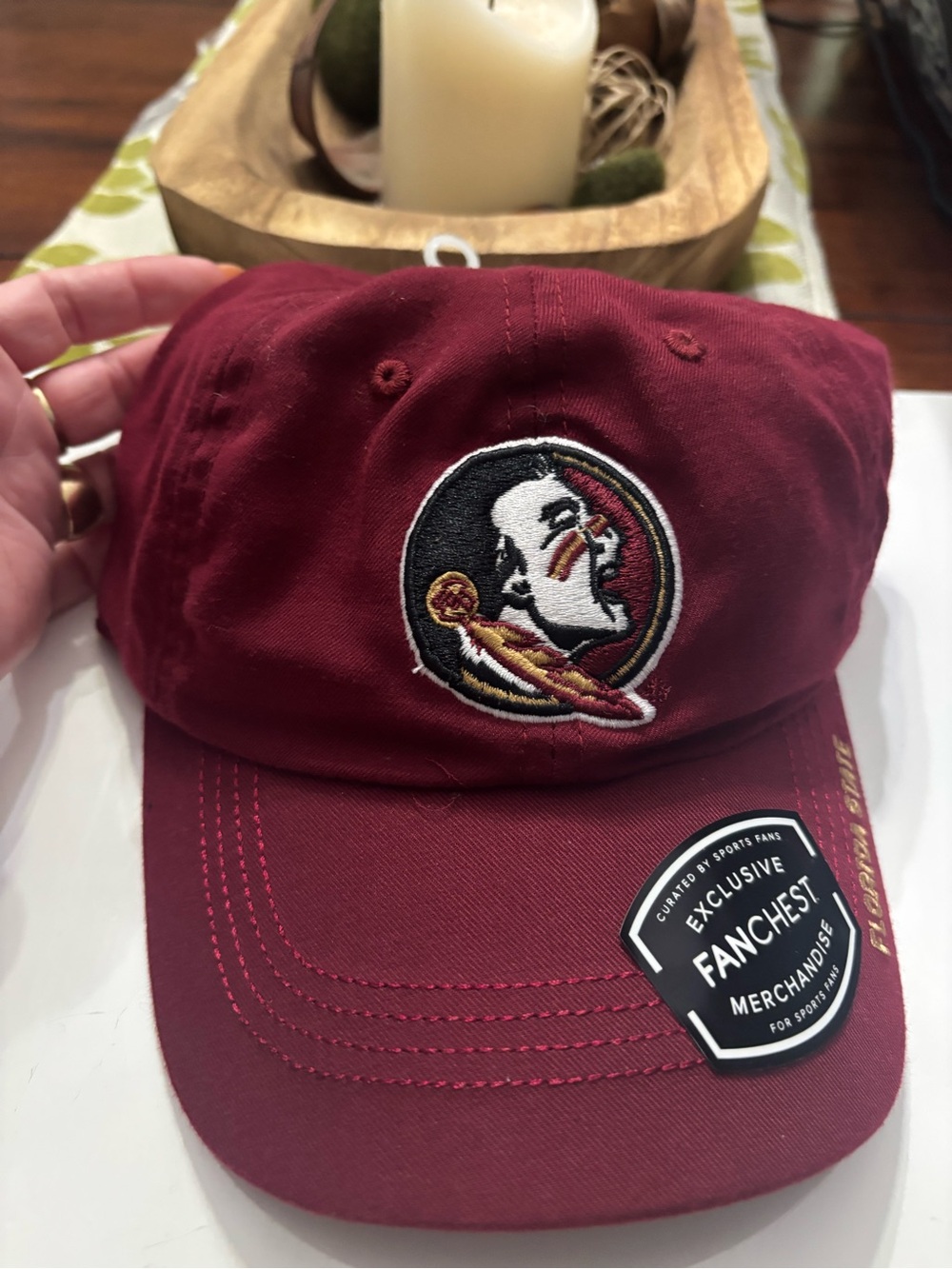 Top of the World Maroon Baseball Cap with Embroidered Seminole Logo NWT